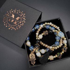 Multilayer Natural Stone Charm Tassel